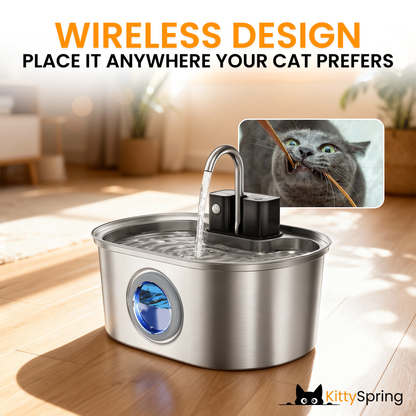 KittySpring Wireless Water Fountain: 3.2L