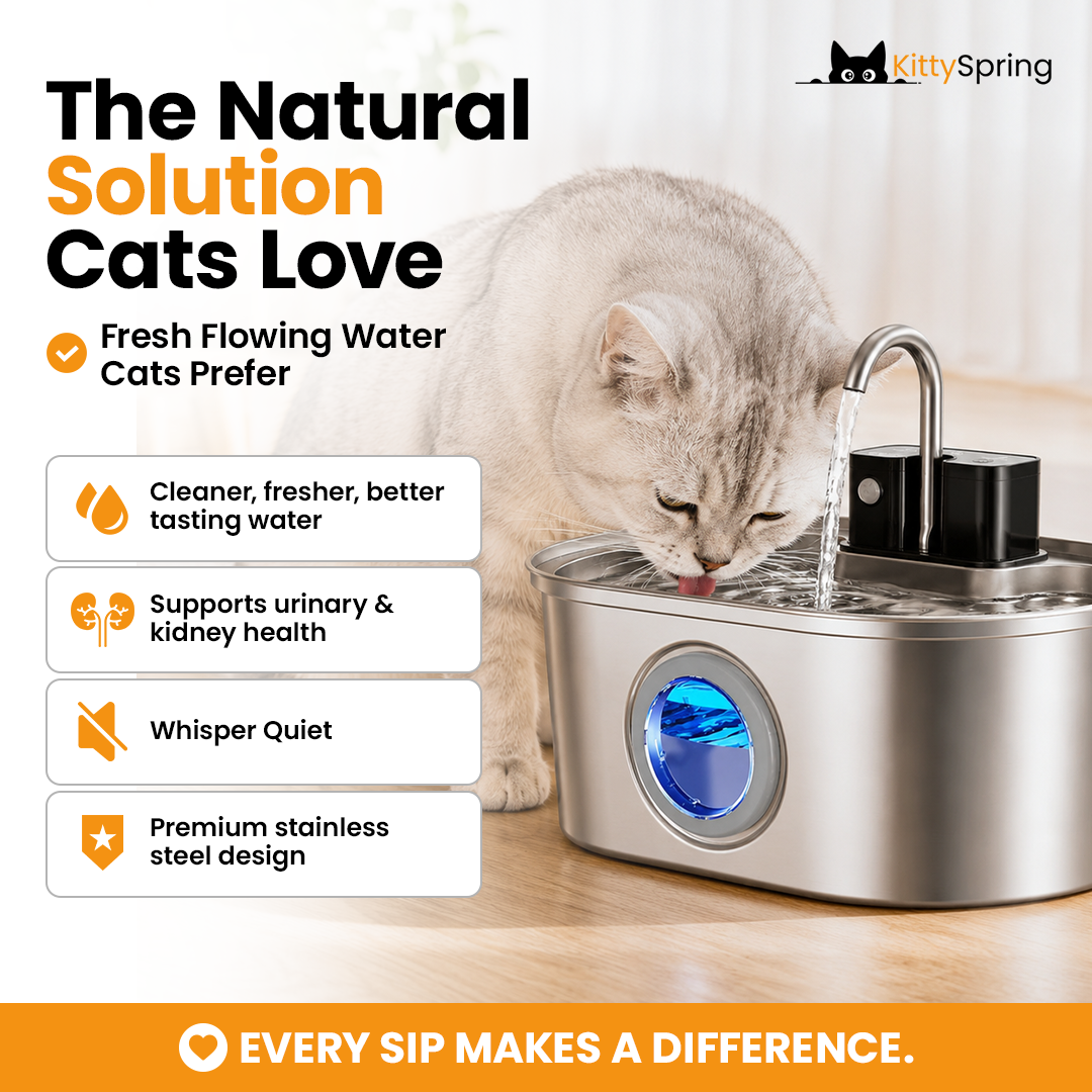 KittySpring Wireless Water Fountain: 3.2L