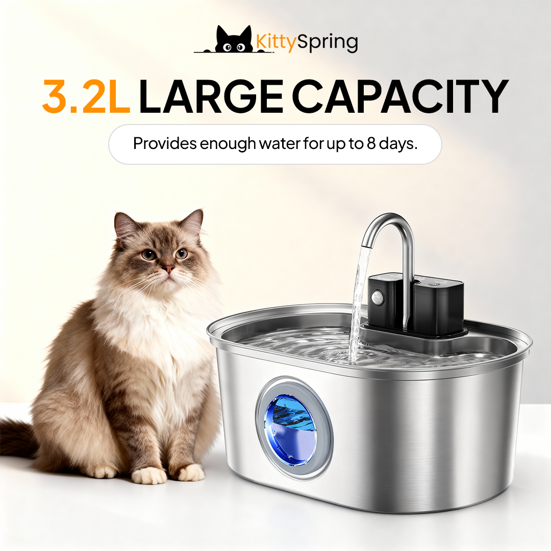 KittySpring Wireless Fountain: 3.2L