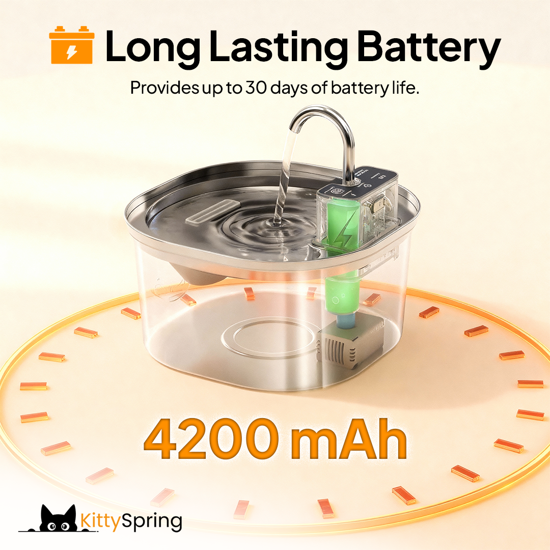 KittySpring Wireless Fountain: 3.2L